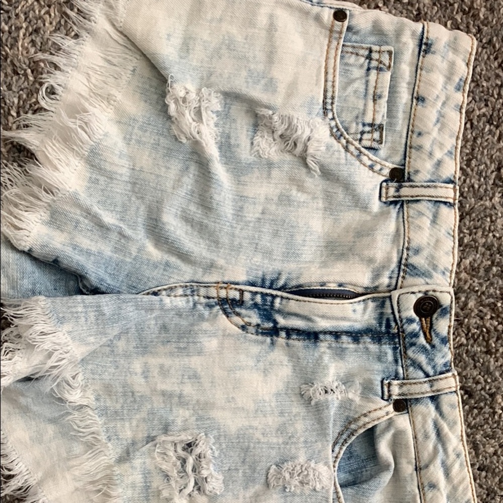 Acid Wash blue jean shorts